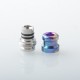 Rekavape Mission XV KB2 Style Integrated Drip Tip + Fire Button Set for dotMod dotAIO V2 Pod - Rainbow Splatter, Titanium + SS
