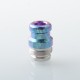 Rekavape Mission XV KB2 Style Integrated Drip Tip + Fire Button Set for dotMod dotAIO V2 Pod - Rainbow Splatter, Titanium + SS