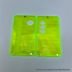 Authentic MK MODS V4 Replacement Front + Back Cover Panel Plate for dotMod dotAIO V2 Pod - Fluo Green , Acrylic (2 PCS)