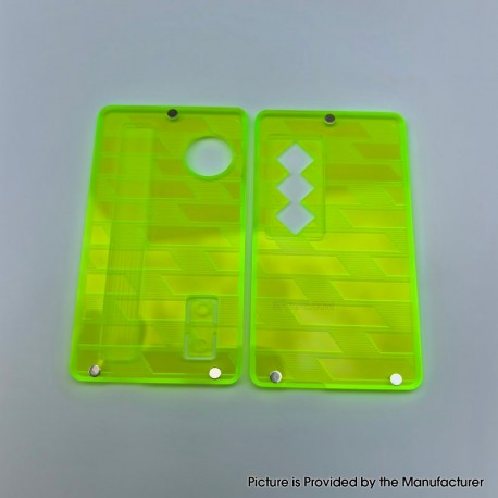 Authentic MK MODS V4 Replacement Front + Back Cover Panel Plate for dotMod dotAIO V2 Pod - Fluo Green , Acrylic (2 PCS)