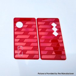 Authentic MK MODS V4 Replacement Front + Back Cover Panel Plate for dotMod dotAIO V2 Pod - Red, Acrylic (2 PCS)