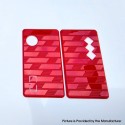 Authentic MK MODS V4 Replacement Front + Back Cover Panel Plate for dotMod dotAIO V2 Pod - Red, Acrylic (2 PCS)