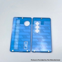 Authentic MK MODS V4 Replacement Front + Back Cover Panel Plate for dotMod dotAIO V2 Pod - Blue, Acrylic (2 PCS)