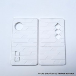 Authentic MK MODS V4 Replacement Front + Back Cover Panel Plate for dotMod dotAIO V2 Pod - White, Acrylic (2 PCS)