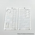 Authentic MK MODS V4 Replacement Front + Back Cover Panel Plate for dotMod dotAIO V2 Pod - Clear, Acrylic (2 PCS)