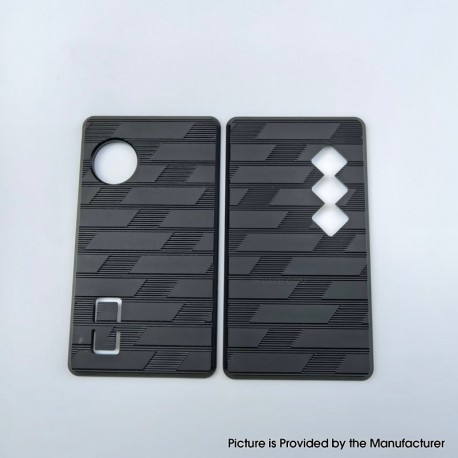 Authentic MK MODS V4 Replacement Front + Back Cover Panel Plate for dotMod dotAIO V2 Pod - Black, Acrylic (2 PCS)
