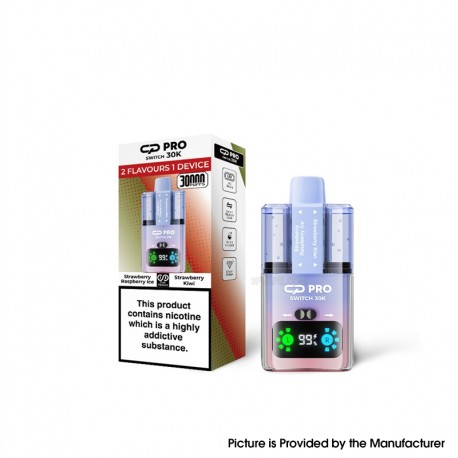 [Ships from Bonded Warehouse] SUONON & C.P Pro Switch 30K Dual Disposable Kit Strawberry Respberry Ice & Strawberry Kiwi 20mg