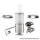 YFTK Dvarw 16 FL Style RTA Atomizer Full Kit - Silver, 3ml, 3 x 0.8mm, 0.8mm, 1.0mm, 2 x 0.8mm, 2 x 1.0mm, 2 x 1.2mm, 16mm Dia