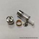 YFTK Dvarw 16 FL Style RTA Atomizer Full Kit - Silver, 3ml, 3 x 0.8mm, 0.8mm, 1.0mm, 2 x 0.8mm, 2 x 1.0mm, 2 x 1.2mm, 16mm Dia
