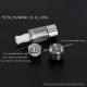 YFTK Dvarw 16 FL Style RTA Atomizer Full Kit - Silver, 3ml, 3 x 0.8mm, 0.8mm, 1.0mm, 2 x 0.8mm, 2 x 1.0mm, 2 x 1.2mm, 16mm Dia