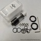 YFTK Dvarw 16 FL Style RTA Atomizer Full Kit - Silver, 3ml, 3 x 0.8mm, 0.8mm, 1.0mm, 2 x 0.8mm, 2 x 1.0mm, 2 x 1.2mm, 16mm Dia