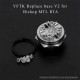 YFTK Replacement Base Deck V2 for Ambition Mods Bishop MTL RTA Atomizer 2.0ml / 4.0ml - Silver