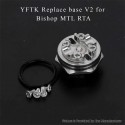 YFTK Replacement Base Deck V2 for Ambition Mods Bishop MTL RTA Atomizer 2.0ml / 4.0ml - Silver