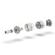 Authentic Auguse Era V5 RTA Atomizer - Silver, 5ml, Air Pins 1 x Nonporous, 2 x 0.8, 2 x 0.9, 2 x 1.0, 2 x 1.2mm, 22mm Diameter