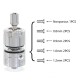 Authentic Auguse Era V5 RTA Atomizer - Silver, 5ml, Air Pins 1 x Nonporous, 2 x 0.8, 2 x 0.9, 2 x 1.0, 2 x 1.2mm, 22mm Diameter