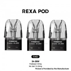 [Ships from Bonded Warehouse] Authentic FreeMax Rexa Series Pod Cartridge for FreeMax Rexa S / Rexa SQ - 0.4ohm, 3.0ml (3 PCS)