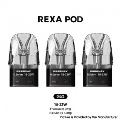 [Ships from Bonded Warehouse] Authentic FreeMax Rexa Series Pod Cartridge for FreeMax Rexa S / Rexa SQ - 0.6ohm, 3.0ml (3 PCS)