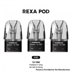 [Ships from Bonded Warehouse] Authentic FreeMax Rexa Series Pod Cartridge for FreeMax Rexa S / Rexa SQ - 0.8ohm, 3.0ml (3 PCS)