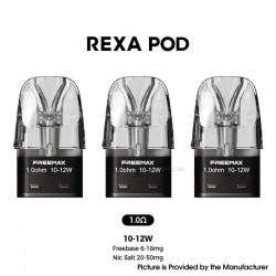 [Ships from Bonded Warehouse] Authentic FreeMax Rexa Series Pod Cartridge for FreeMax Rexa S / Rexa SQ - 1.0ohm, 3.0ml (3 PCS)