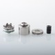 Four One Five 415 RDA Kaze Style RDL / MTL RDA Rebuildable Atomizer - Silver, BF Pin, Air Pin 0.9mm x 2, 1.0mm x 2, 1.0mm, 1.4mm