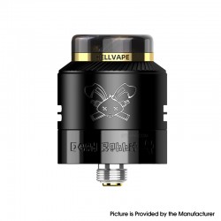 [Ships from Bonded Warehouse] Authentic Hellvape Dead Rabbit 4 RDA Atomizer - Mattle Black, BF Pin, 24mm Diameter