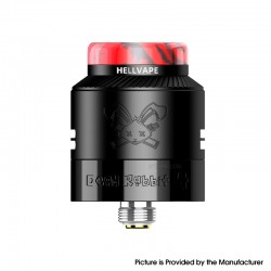 [Ships from Bonded Warehouse] Authentic Hellvape Dead Rabbit 4 RDA Atomizer - Matte Full Black, BF Pin, 24mm Diameter