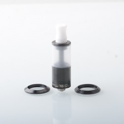 YFTK Dvarw 16 FL Style RTA Atomizer Full Kit - Black, 3ml, 3 x 0.8mm, 0.8mm, 1.0mm, 2 x 0.8mm, 2 x 1.0mm, 2 x 1.2mm, 16mm Dia