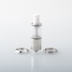 YFTK Dvarw 16 FL Style RTA Atomizer Full Kit - Silver, 3ml, 3 x 0.8mm, 0.8mm, 1.0mm, 2 x 0.8mm, 2 x 1.0mm, 2 x 1.2mm, 16mm Dia