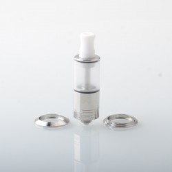 YFTK Dvarw 16 FL Style RTA Atomizer Full Kit - Silver, 3ml, 3 x 0.8mm, 0.8mm, 1.0mm, 2 x 0.8mm, 2 x 1.0mm, 2 x 1.2mm, 16mm Dia
