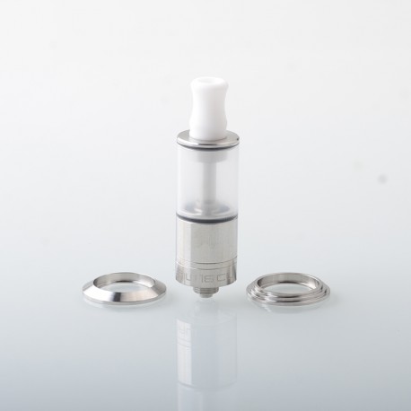 YFTK Dvarw 16 FL Style RTA Atomizer Full Kit - Silver, 3ml, 3 x 0.8mm, 0.8mm, 1.0mm, 2 x 0.8mm, 2 x 1.0mm, 2 x 1.2mm, 16mm Dia