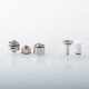 YFTK Dvarw 16 FL Style RTA Atomizer Full Kit - Silver, 3ml, 3 x 0.8mm, 0.8mm, 1.0mm, 2 x 0.8mm, 2 x 1.0mm, 2 x 1.2mm, 16mm Dia