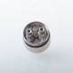 YFTK Dvarw 16 FL Style RTA Atomizer Full Kit - Silver, 3ml, 3 x 0.8mm, 0.8mm, 1.0mm, 2 x 0.8mm, 2 x 1.0mm, 2 x 1.2mm, 16mm Dia