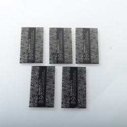 YFTK 18650 Universal Battery Wrapper Skin Sticker - Silver Texture (5 PCS)