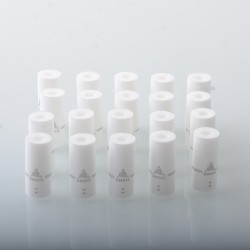 YFTK Snail Disposable 510 Drip Tip - Short White, Cotton, 20mm (20 PCS)