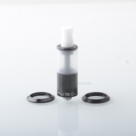 Dvarw 16 CL Style RTA Atomizer - Black, 3ml, 3 x 0.8mm, 0.8mm, 1.0mm, 2 x 0.8mm, 2 x 1.0mm, 2 x 1.2mm, 16mm Diameter