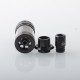 Kayfun Mini V3 Style RTA Rebuildable Tank Atomizer - Black, Stainless Steel + Glass, 2ml, 19mm Diameter