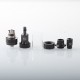 Kayfun Mini V3 Style RTA Rebuildable Tank Atomizer - Black, Stainless Steel + Glass, 2ml, 19mm Diameter