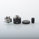 Four One Five 415 Kaze Style RDL / MTL RDA Rebuildable Atomizer - Black, BF Pin, Air Pin 0.9mm x 2, 1.0mm x 2, 1.0mm, 1.4mm