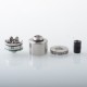 Four One Five 415 Kaze Style RDL / MTL RDA Rebuildable Atomizer - Silver, BF Pin, Air Pin 0.9mm x 2, 1.0mm x 2, 1.0mm, 1.4mm