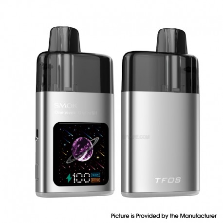 [Ships from Bonded Warehouse] Authentic SMOK TFOS Pod System Kit - Silver, 1700mAh, 10ml, 0.8ohm