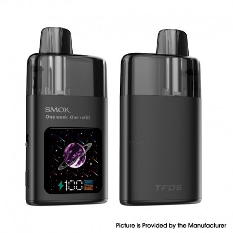 [Ships from Bonded Warehouse] Authentic SMOK TFOS Pod System Kit - Black, 1700mAh, 10ml, 0.8ohm