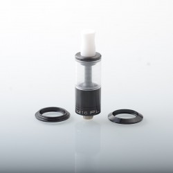 YFTK Dvarw 16 FL Style RTA Atomizer Full Kit - Black, 3ml, 3 x 0.8mm, 0.8mm, 1.0mm, 2 x 0.8mm, 2 x 1.0mm, 2 x 1.2mm, 16mm Dia