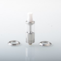 YFTK Dvarw 16 FL Style RTA Atomizer Full Kit - Silver, 3ml, 3 x 0.8mm, 0.8mm, 1.0mm, 2 x 0.8mm, 2 x 1.0mm, 2 x 1.2mm, 16mm Dia