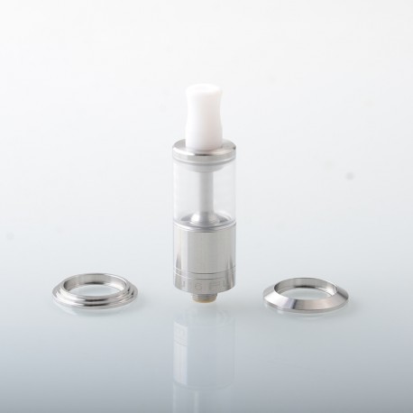 YFTK Dvarw 16 FL Style RTA Atomizer Full Kit - Silver, 3ml, 3 x 0.8mm, 0.8mm, 1.0mm, 2 x 0.8mm, 2 x 1.0mm, 2 x 1.2mm, 16mm Dia