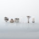 YFTK Dvarw 16 FL Style RTA Atomizer Full Kit - Silver, 3ml, 3 x 0.8mm, 0.8mm, 1.0mm, 2 x 0.8mm, 2 x 1.0mm, 2 x 1.2mm, 16mm Dia