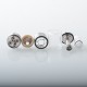 YFTK Dvarw 16 FL Style RTA Atomizer Full Kit - Silver, 3ml, 3 x 0.8mm, 0.8mm, 1.0mm, 2 x 0.8mm, 2 x 1.0mm, 2 x 1.2mm, 16mm Dia
