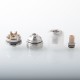 YFTK Monarchy J3S Style DL RTA Rebuildable Tank Atomizer - Silver, 316 Stainless Steel + PCTG, 2.5ml, 22mm Diameter
