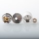 YFTK Monarchy J3S Style DL RTA Rebuildable Tank Atomizer - Silver, 316 Stainless Steel + PCTG, 2.5ml, 22mm Diameter