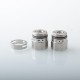 YFTK AFC Kit for Flash e-Vapor V4.5S+ / V4.5 Style RTA - Silver, 1 PC AFC Ring + 1 PC MTL Cap + 1 PC DL Cap