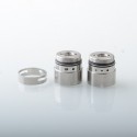 YFTK AFC Kit for Flash e-Vapor V4.5S+ / V4.5 Style RTA - Silver, 1 PC AFC Ring + 1 PC MTL Cap + 1 PC DL Cap
